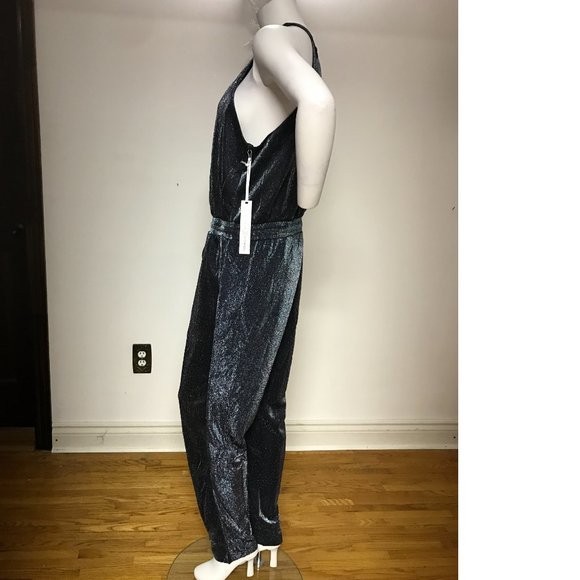 NEW 3X Roxy Earle Le Château Metallic Knit Halter Neck Jumpsuit Romper Plus sz - Picture 4 of 8